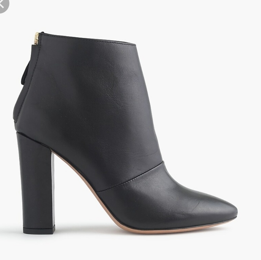 J.Crew Adele black leather ankle boots